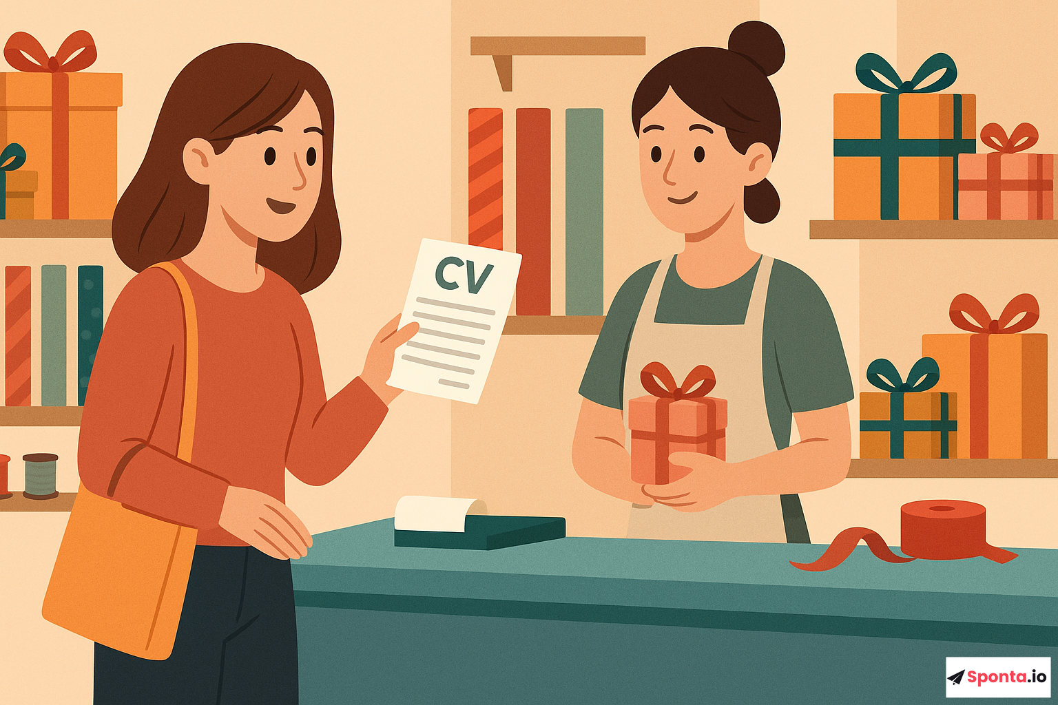 Illustration de l’article : Candidature spontanée en boutique d'emballages cadeaux : astuces pour se démarquer