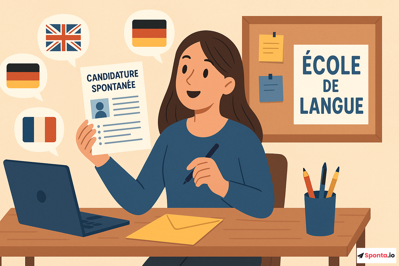 Illustration de l’article : Candidature spontanée en école de langue : astuces incontournables pour décrocher le job de vos rêves