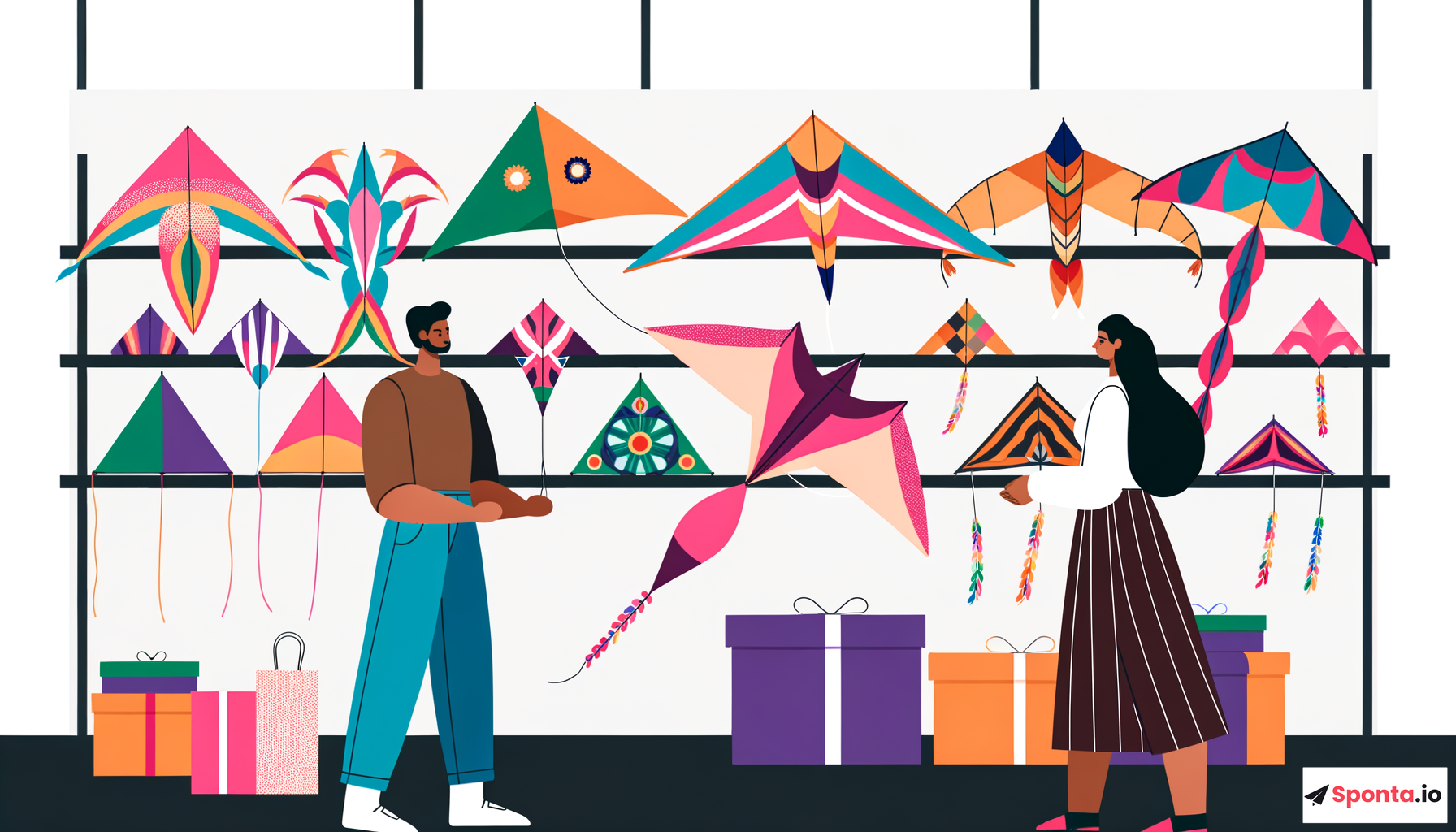 Illustration : Candidature spontanée en magasin de cerfs-volants : astuces pour s'envoler vers le succès