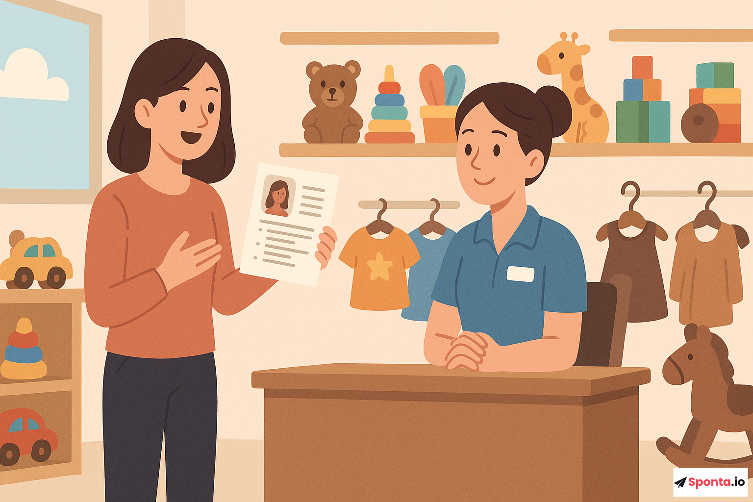 Illustration de l’article : Candidature Spontanée en Magasin pour Enfants : Stratégies Gagnantes pour Attirer l'Attention des Recruteurs