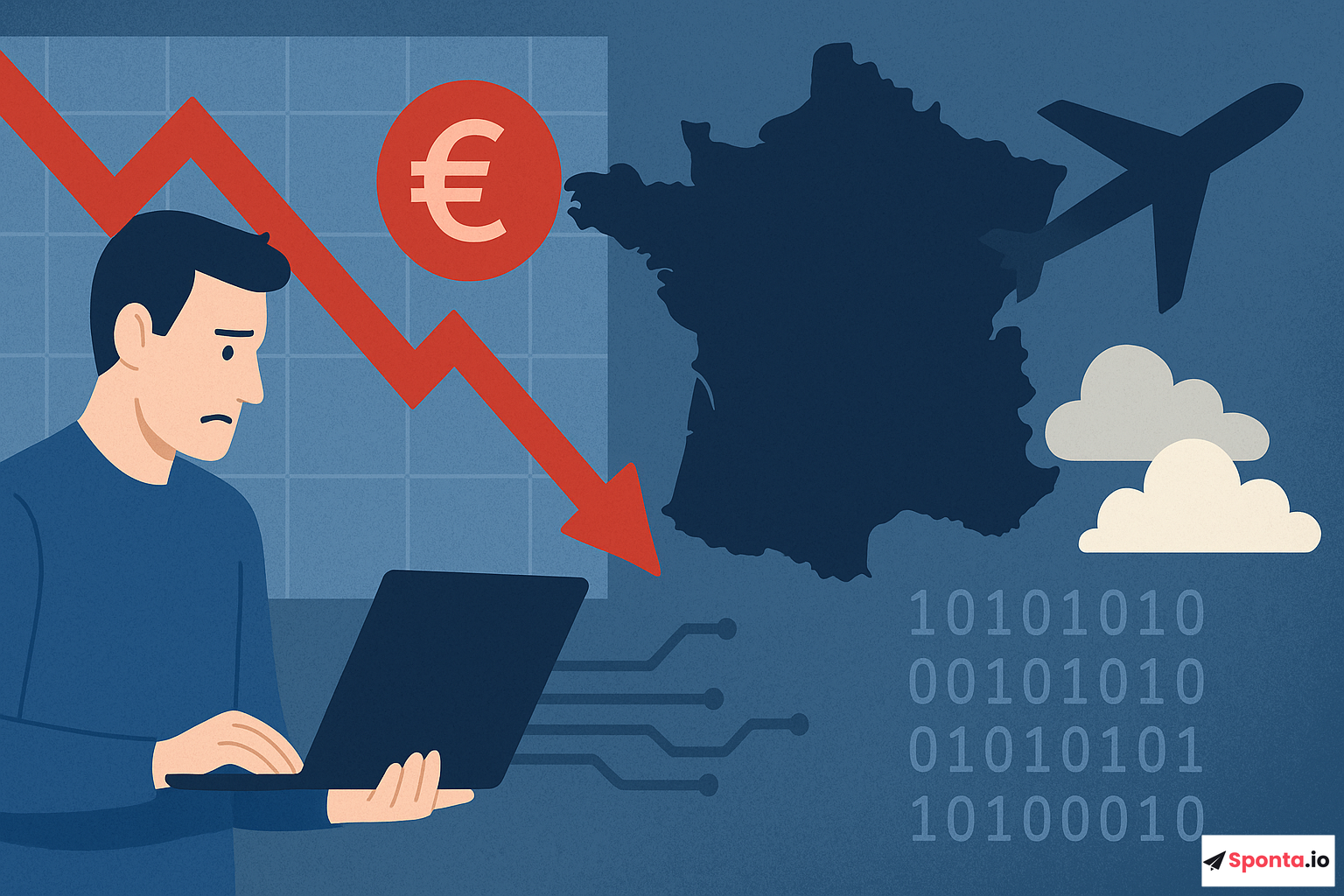 Illustration de l’article : Les salaires de la tech chutent en France : un tournant historique et une fuite des talents à l’étranger