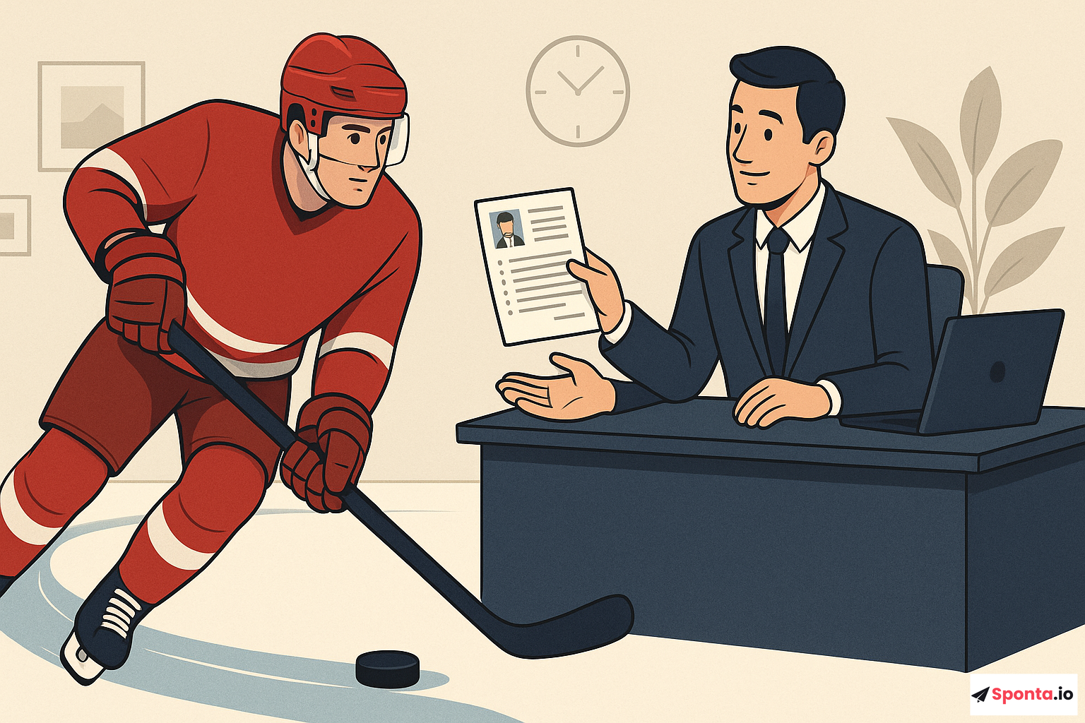 Illustration : Percée dans le monde du hockey : maîtrisez l'art de la candidature spontanée