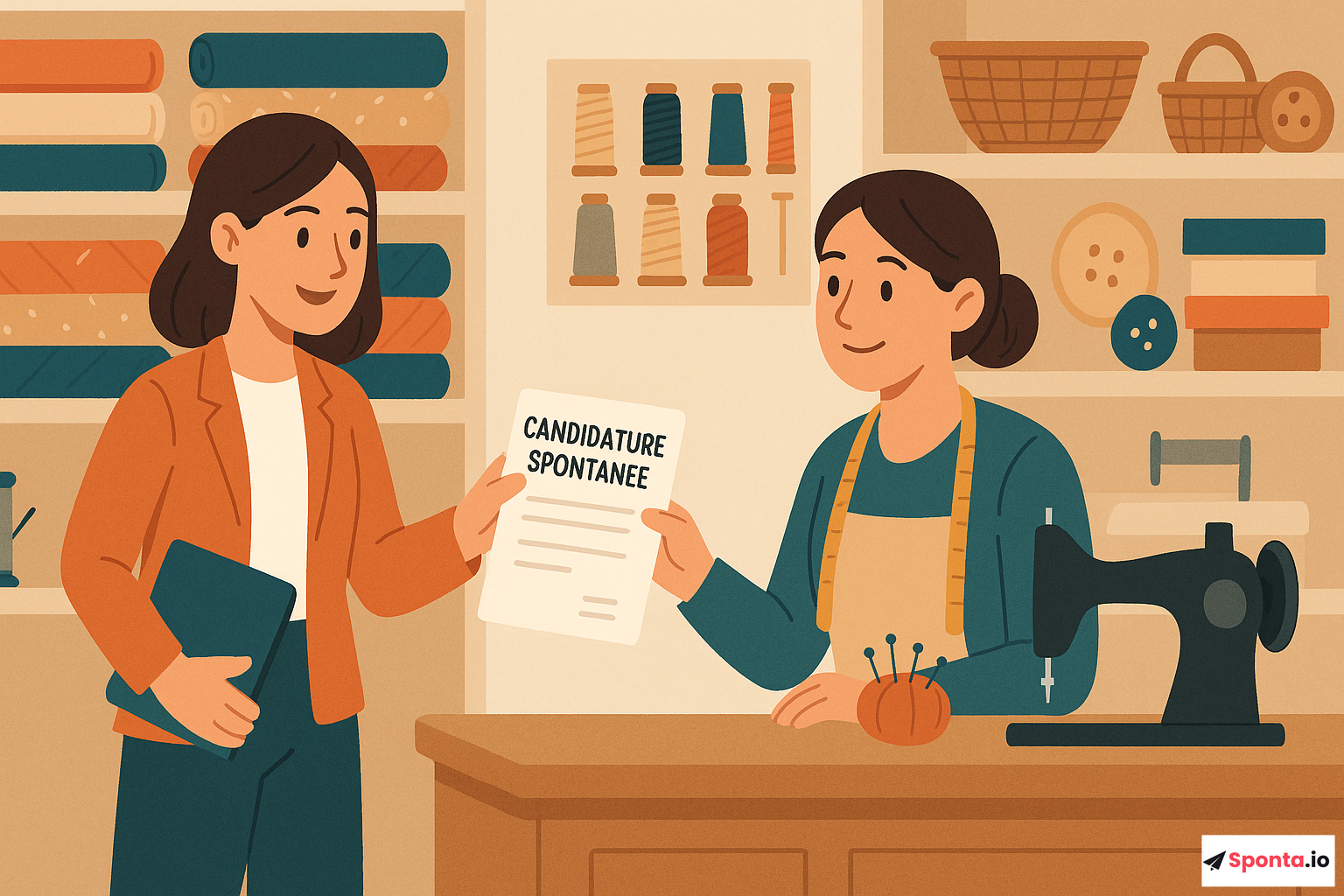 Illustration de l’article : Réussir dans la Mercerie : Secrets d'une Candidature Spontanée Impactante