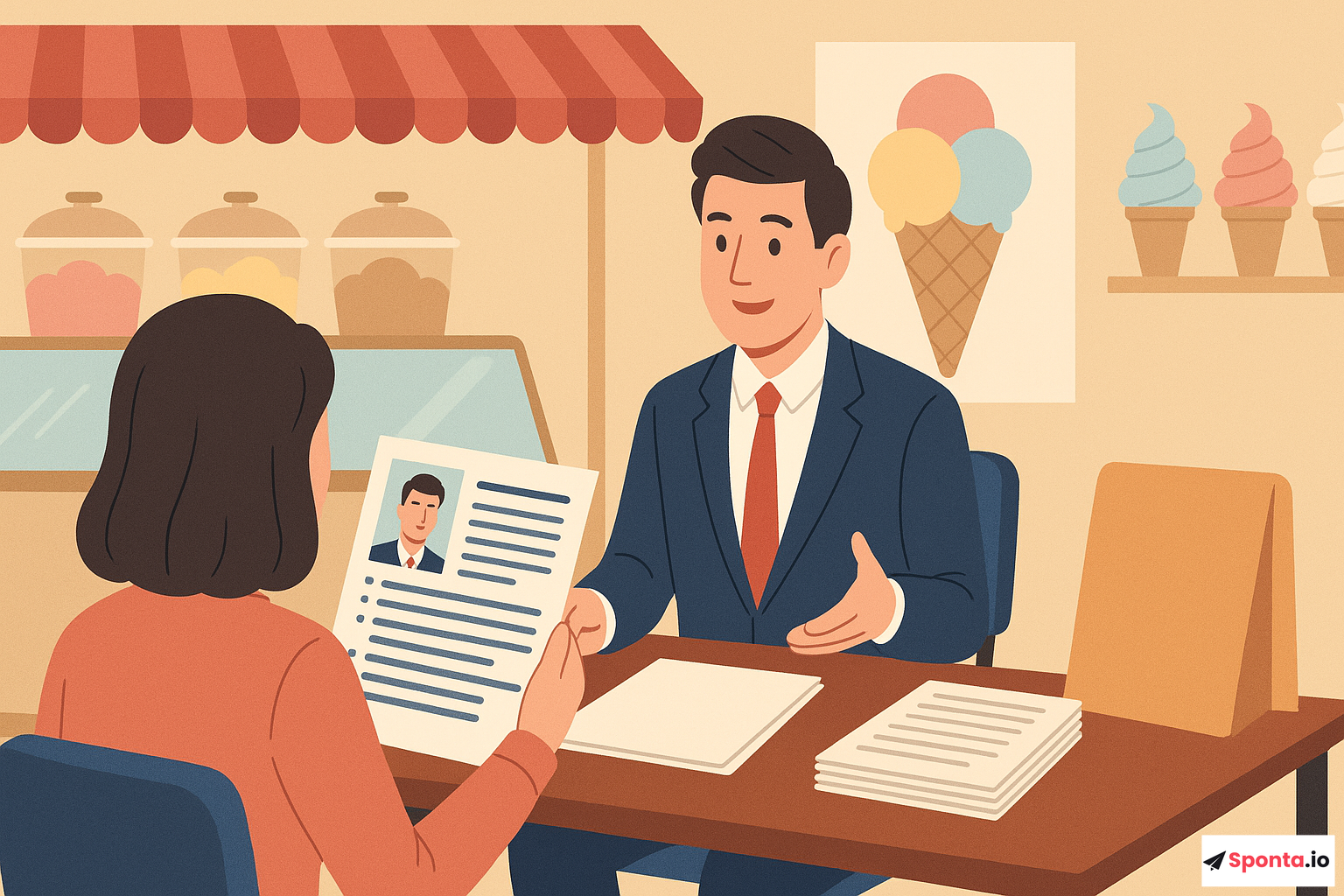 Illustration : Réussir dans le secteur de la glace : secrets d'une candidature spontanée percutante