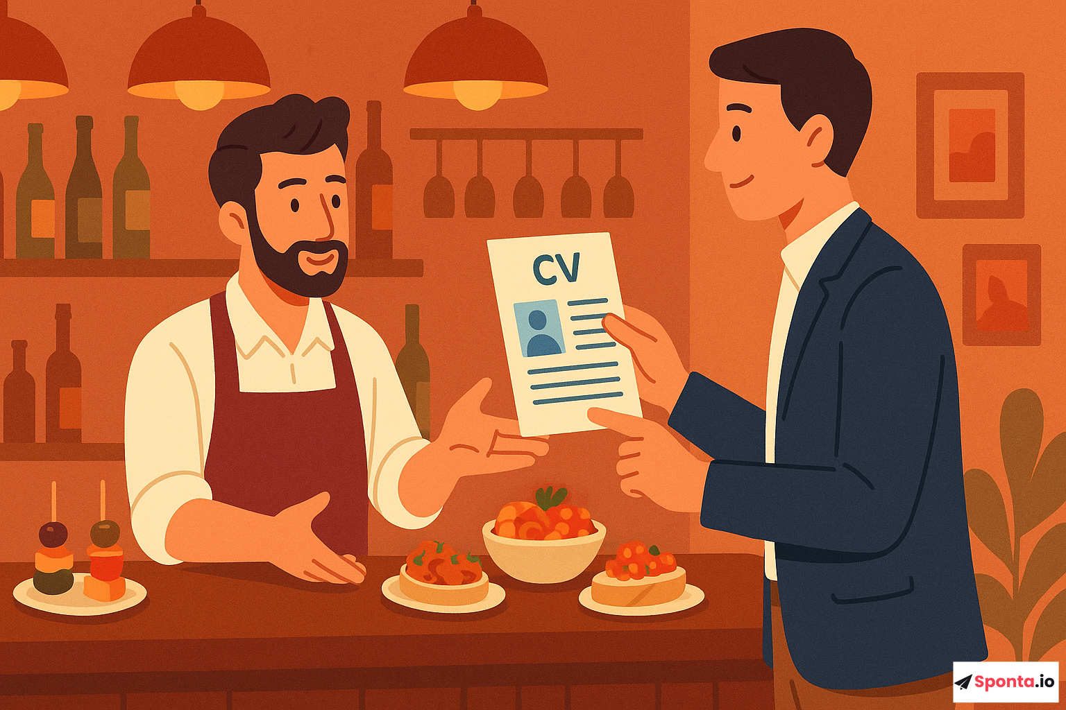 Illustration de l’article : Réussir sa candidature spontanée dans un bar à tapas : stratégies et conseils pour se démarquer