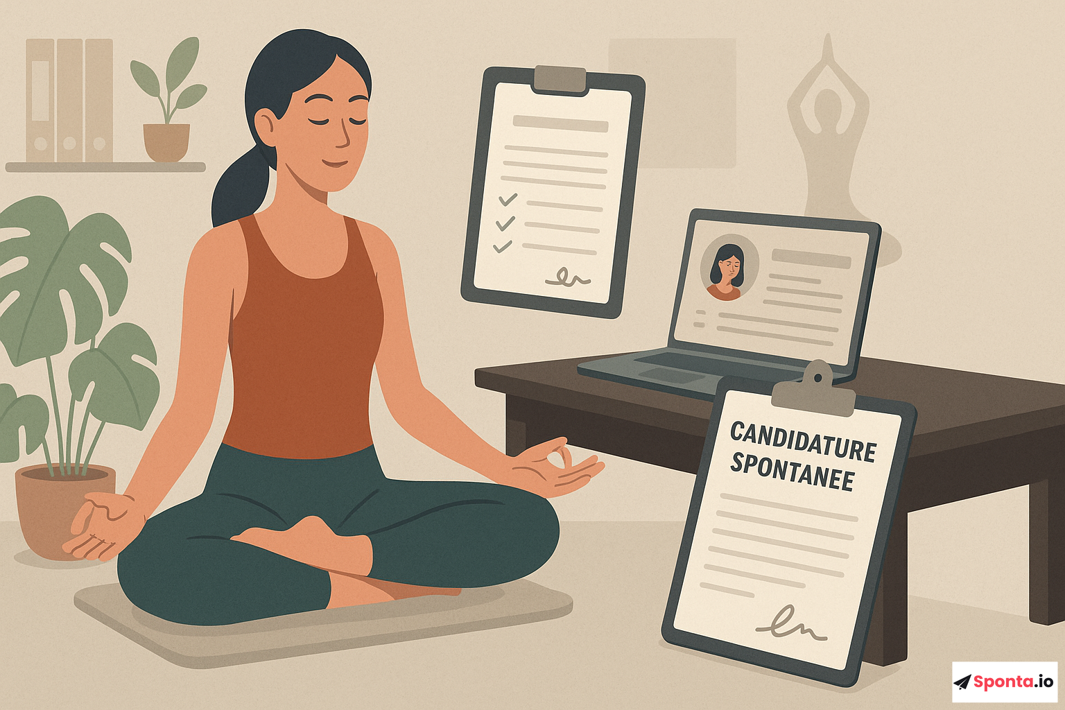 Illustration de l’article : Réussir sa candidature spontanée en tant que professeur de yoga : stratégies et conseils essentiels
