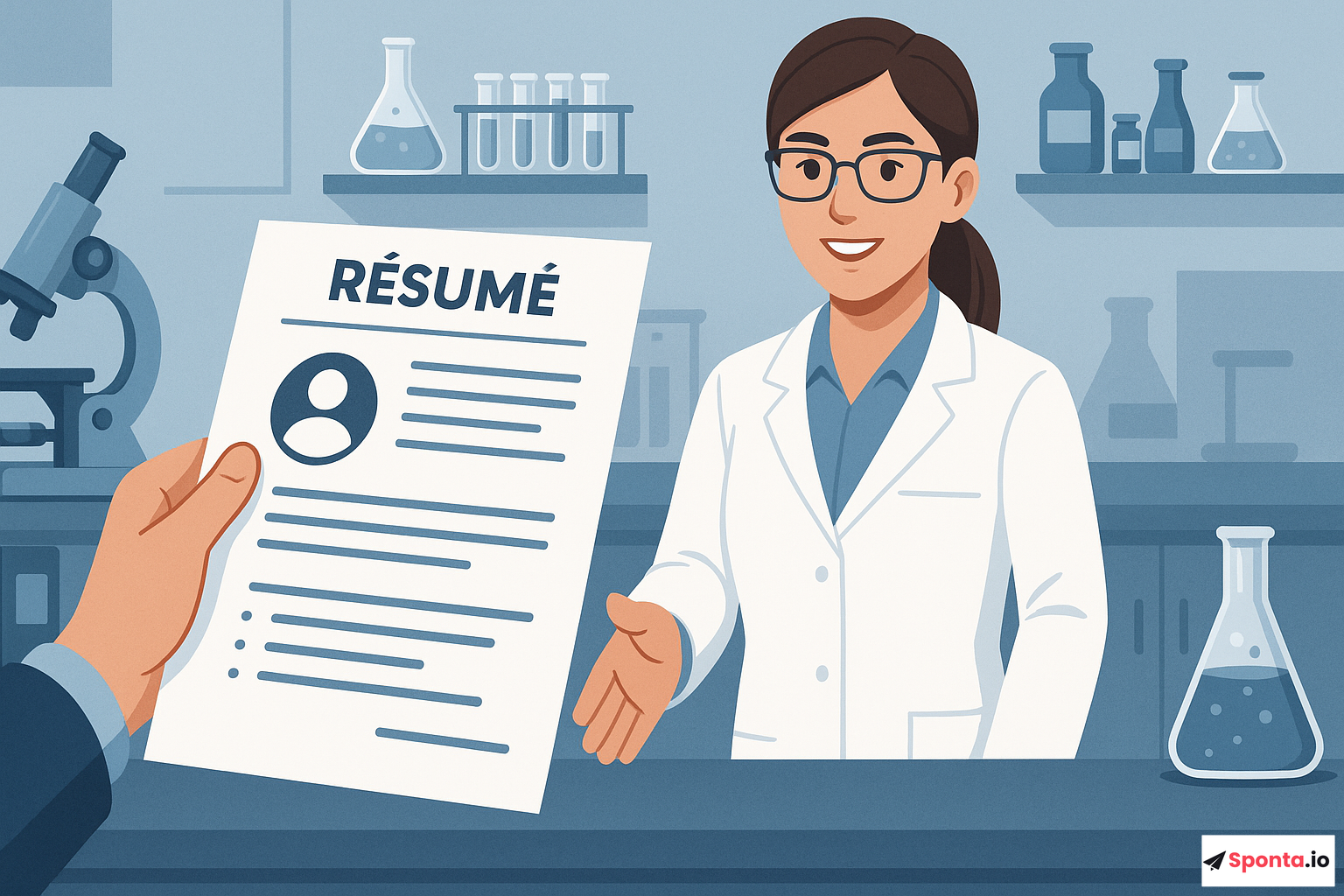 Illustration : Réussissez votre entrée dans le secteur des laboratoires d'analyse médicale : les clés d'une candidature spontanée percutante
